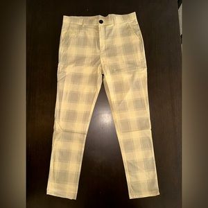 Men’s Light Mustard Plaid Pants.